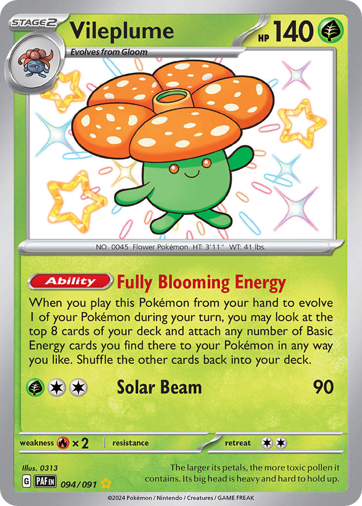 Paldean Fates Vileplume #94/91