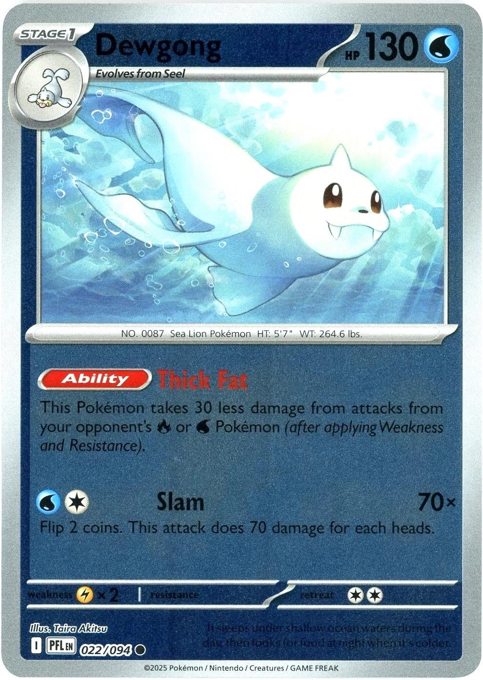 Phantasmal Flames Dewgong #022/94 Reverse Holo