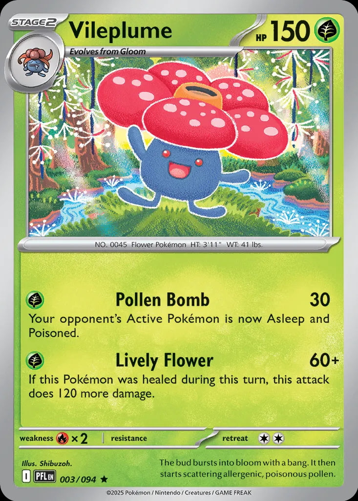 Phantasmal Flames Holo Vileplume #003/94