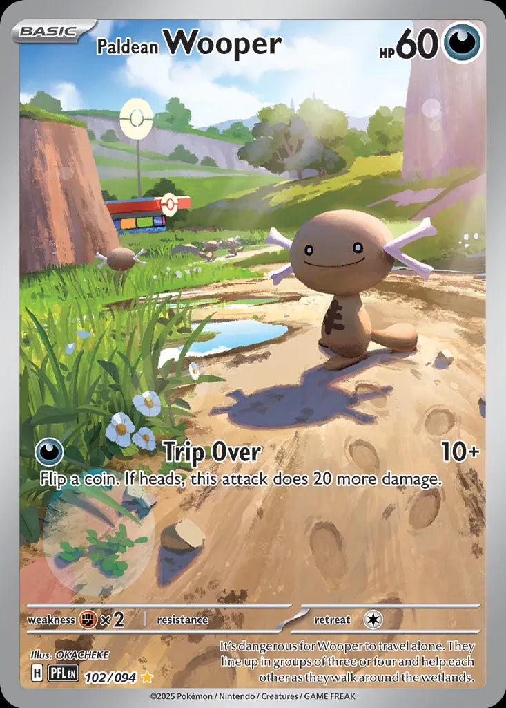 Phantasmal Flames Paldean Wooper #102/94
