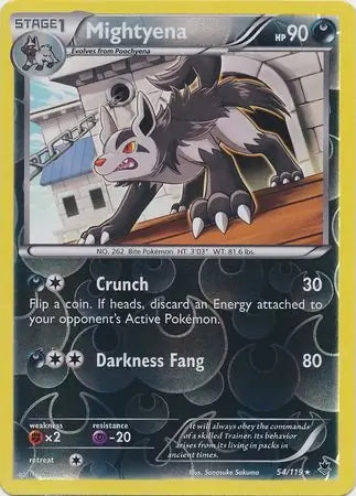 Phantom Forces Mightyena #54/119 reverse holo
