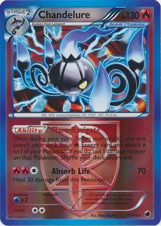 Plasma Freeze Chandelure #16/116 reverse holo