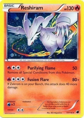Plasma Freeze Cosmos Holo Reshiram #17/116