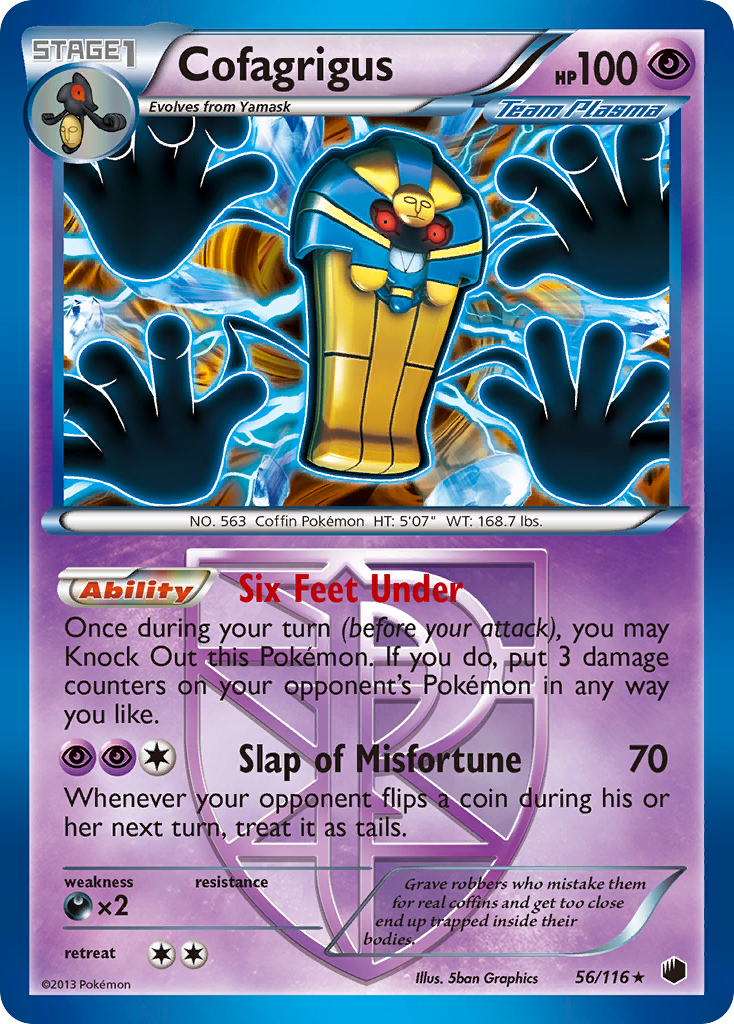 Plasma Freeze Holo Cofagrigus #56/116