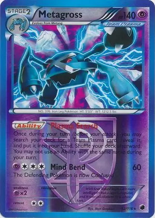 Plasma Freeze Metagross #52/116 reverse holo
