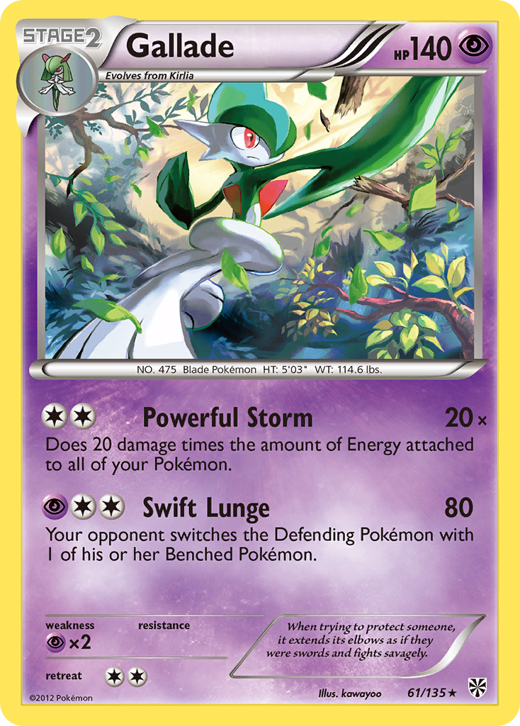 Plasma Storm Holo Gallade #61/135