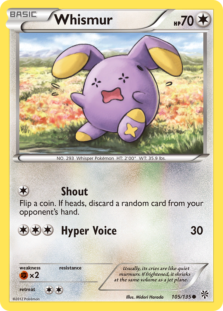 Plasma Storm Whismur #105/135