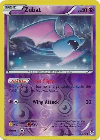 Plasma Storm Zubat #53/135 reverse holo