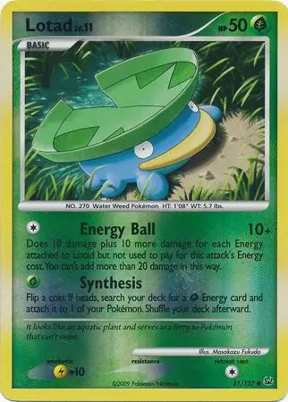 Platinum Lotad #81/127 reverse holo