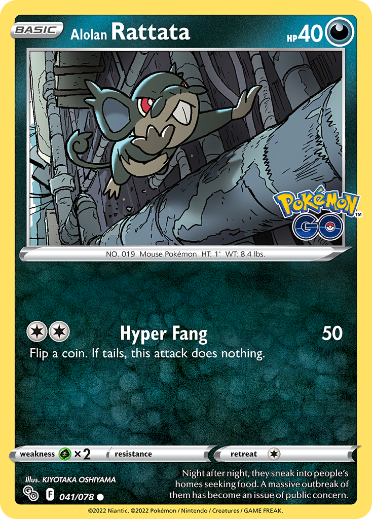 Pokémon Go Alolan Rattata #41/78