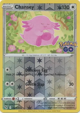 Pokémon Go Chansey #51/78 reverse holo