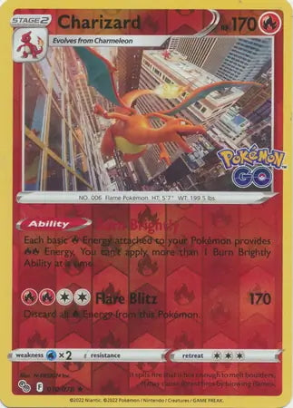 Pokémon Go Charizard #10/78 reverse holo