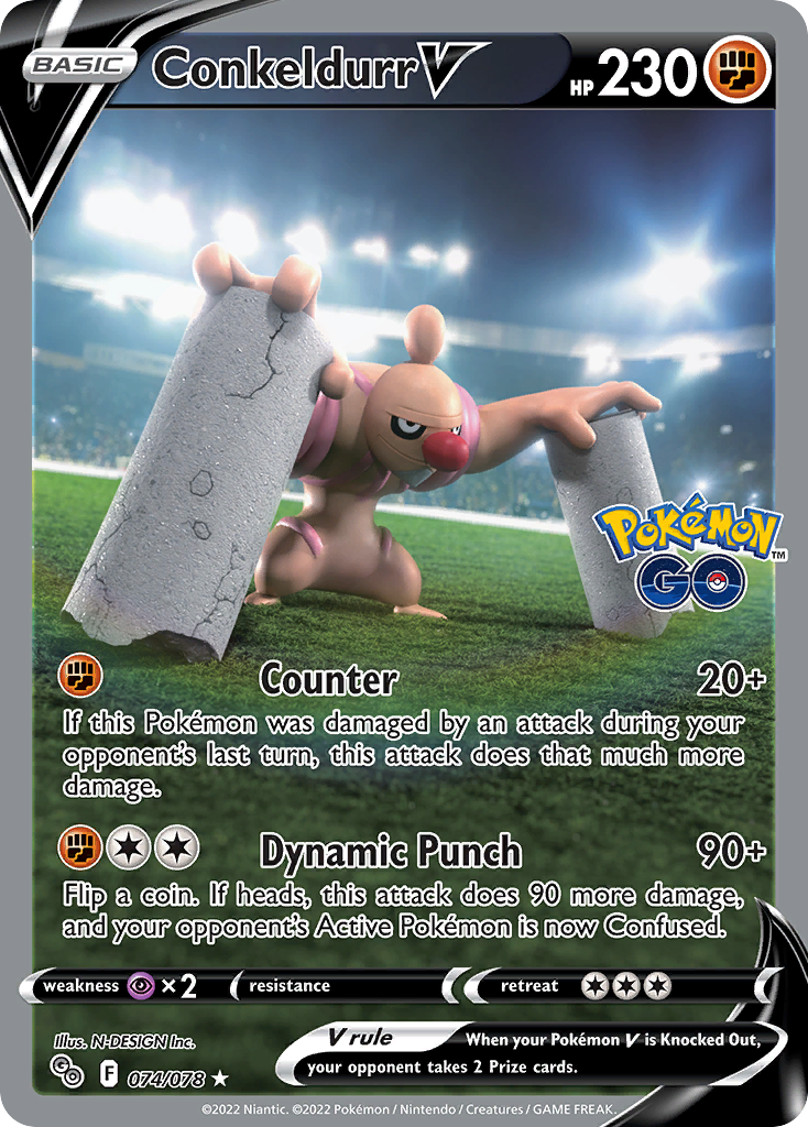 Pokémon Go Conkeldurr V #74/78