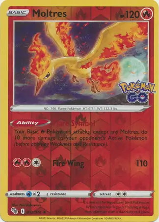 Pokémon Go Moltres #12/78 reverse holo