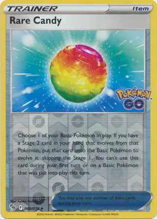 Pokémon Go Rare Candy #69/78 reverse holo