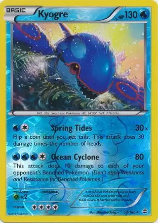 Primal Clash Kyogre #53/160 reverse holo