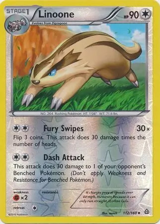 Primal Clash Linoone #112/160 reverse holo
