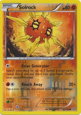 Primal Clash Solrock #83/160 reverse holo
