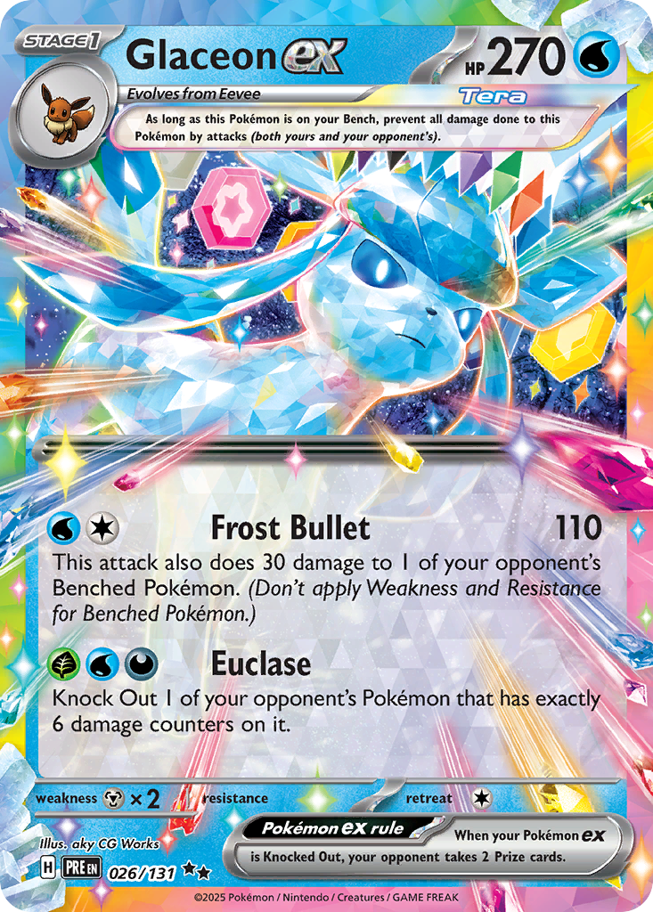 Prismatic Evolutions Glaceon ex #026/131