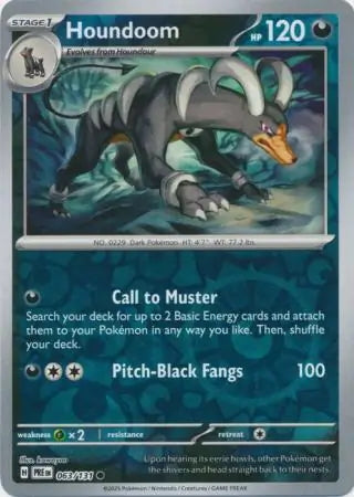 Prismatic Evolutions Houndoom #063/131 reverse holo