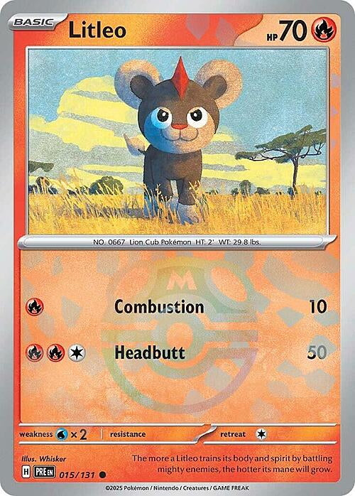 Prismatic Evolutions Litleo #015/131 Masterball