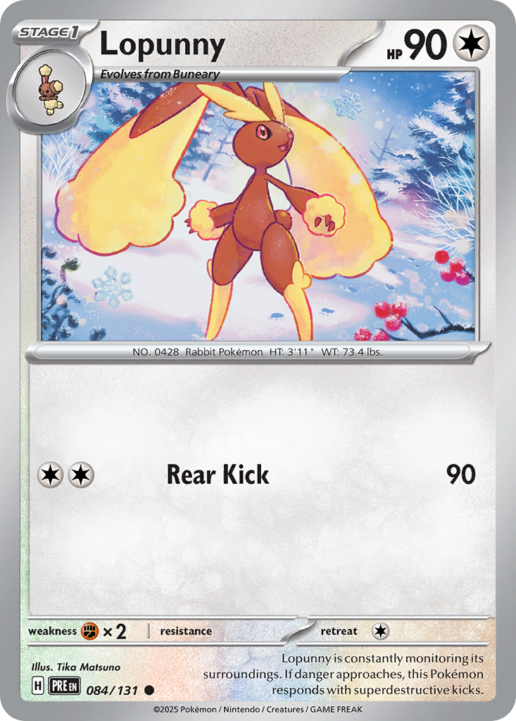 Prismatic Evolutions Lopunny #084/131