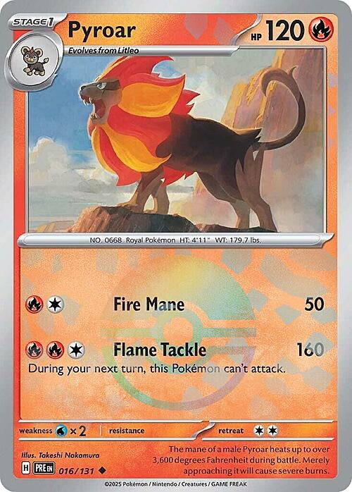 Prismatic Evolutions Pyroar #016/131 Pokéball