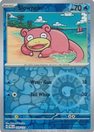 Prismatic Evolutions Slowpoke #018/131 reverse holo