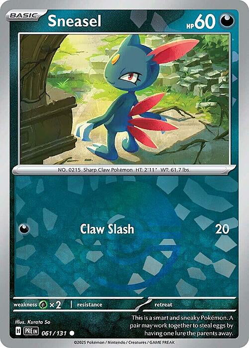 Prismatic Evolutions Sneasel #061/131 Pokéball
