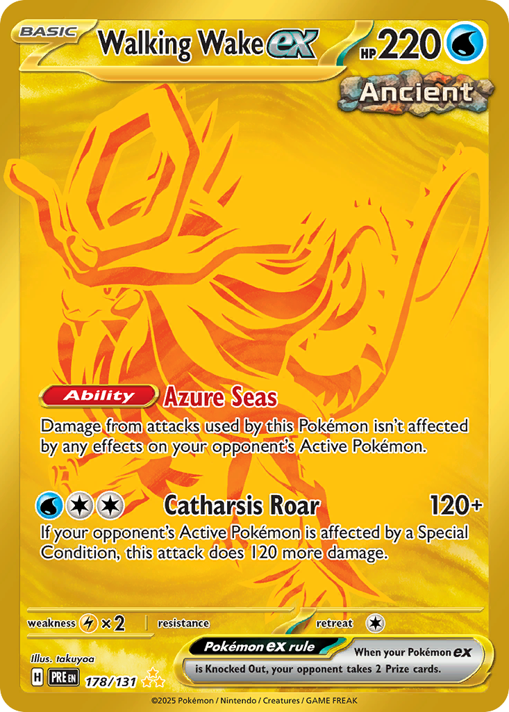 Prismatic Evolutions Walking Wake ex #178/131