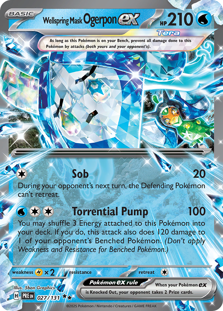 Prismatic Evolutions Wellspring Mask Ogerpon ex #027/131