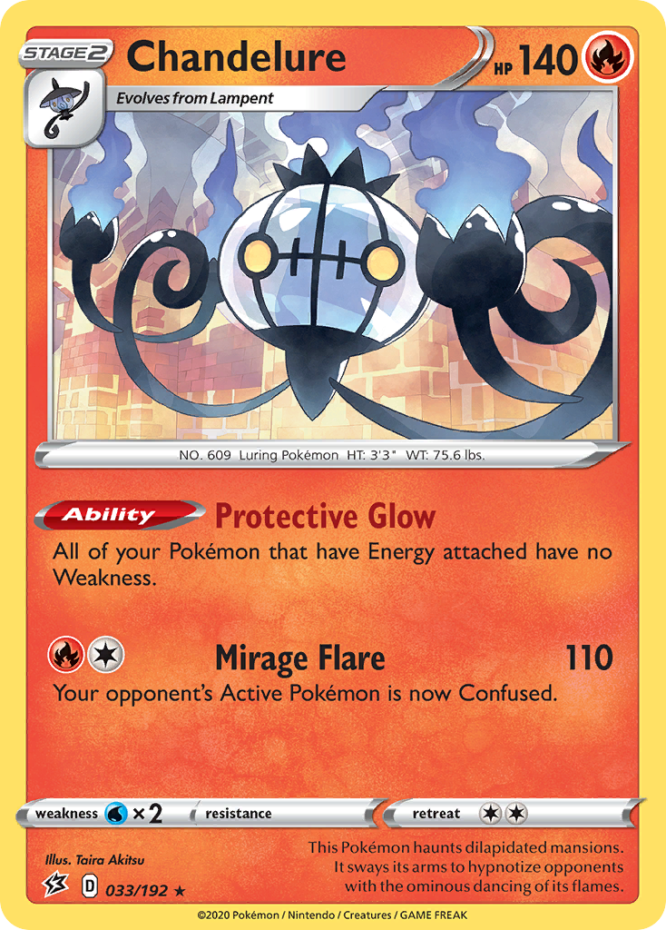 Rebel Clash Holo Chandelure #33/192