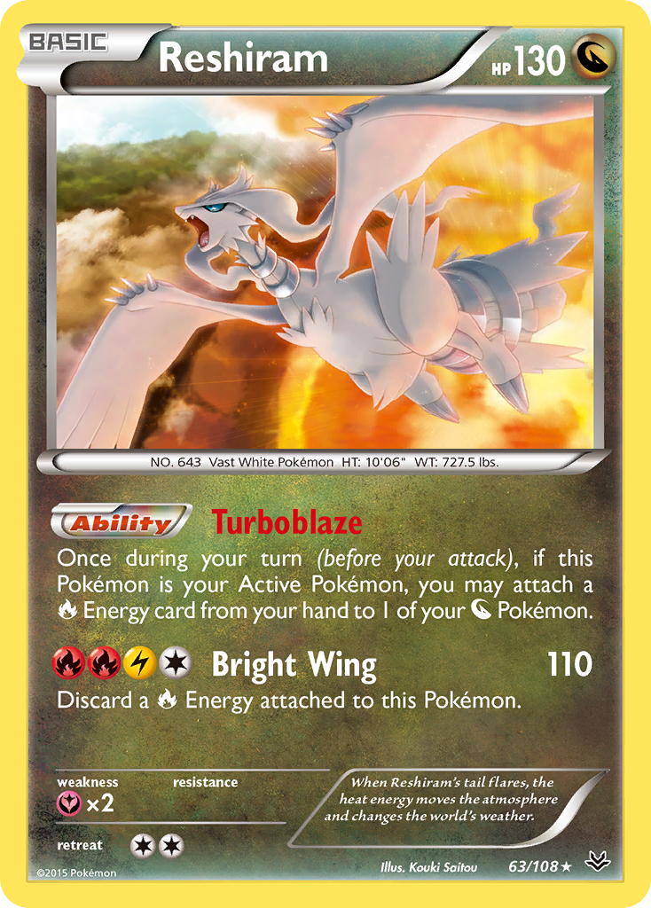 Roaring Skies Holo Reshiram #63/108
