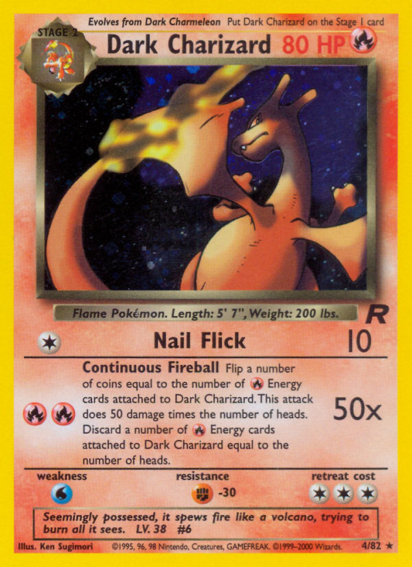 Rocket set Holo Dark Charizard #4/82 unlimited