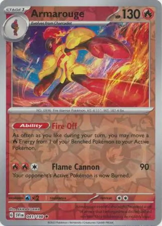 Scarlet & Violet Armarouge #41/198 reverse holo