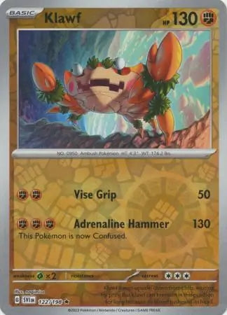 Scarlet & Violet Klawf #122/198 reverse holo