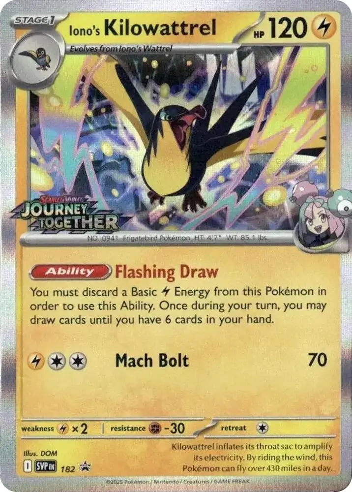 Scarlet & Violet Promo Iono's Kilowartell #182 Prerelease