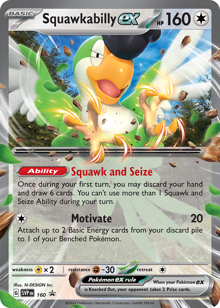 Scarlet & Violet Promo Squawkabilly EX #160