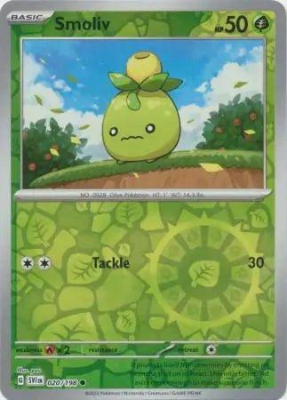 Scarlet & Violet Smoliv #20/198 reverse holo