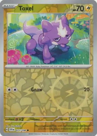 Scarlet & Violet Toxel #71/198 reverse holo