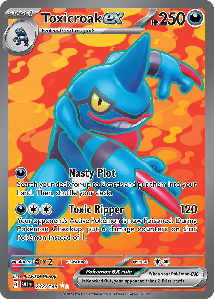 Scarlet & Violet Toxicroak EX #232/198