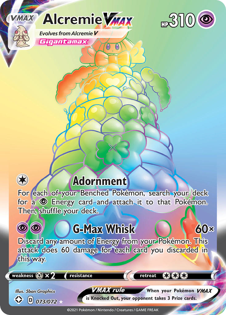 Shining Fates Alcremie VMAX #73/72