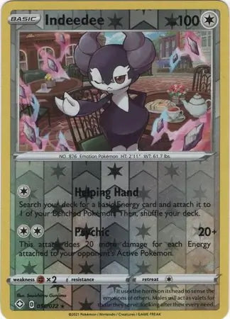 Shining Fates Indeedee #56/72 reverse holo