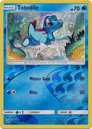 Shining Legends Totodile #18/73 reverse holo