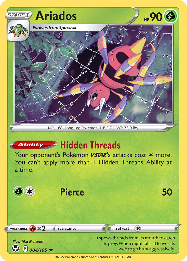 Silver Tempest Holo Ariados #4/195