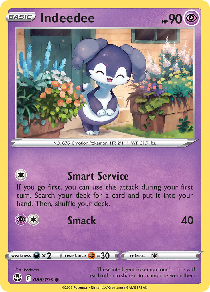 Silver Tempest Indeedee #86/195