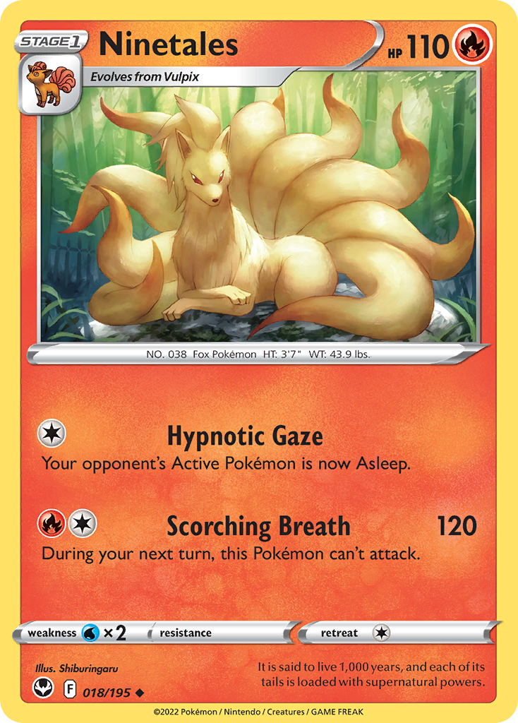 Silver Tempest Ninetales #18/195