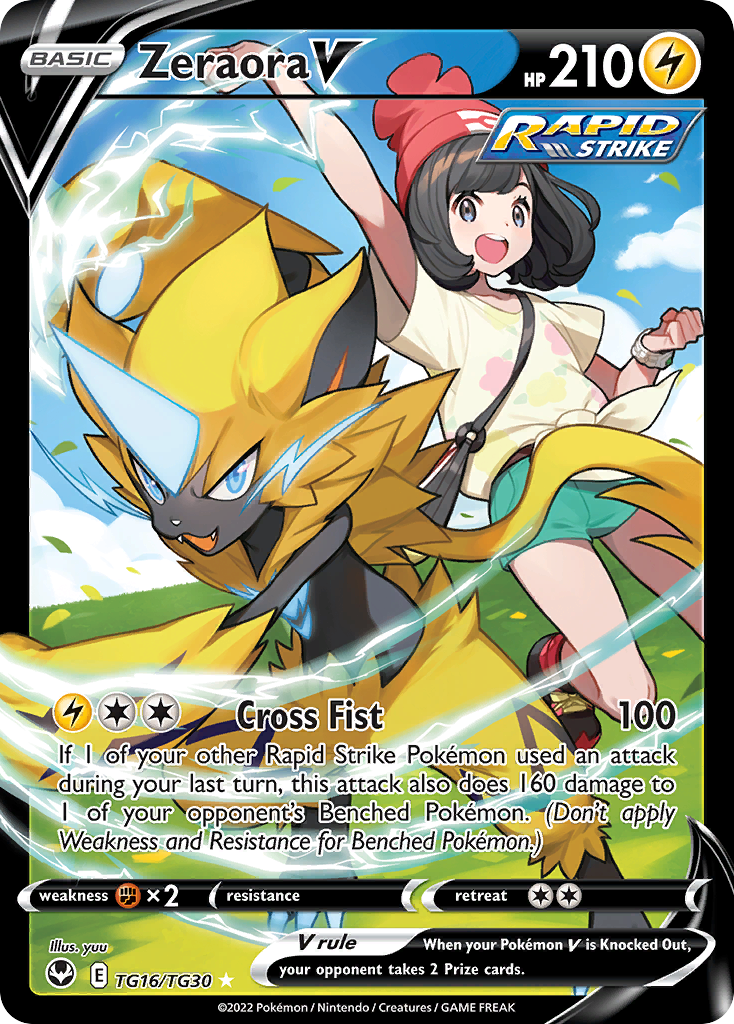Silver Tempest Trainer Gallery Zeraora V #TG16/30