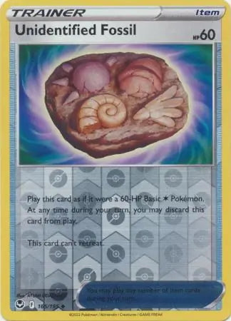 Silver Tempest Unidentified Fossil #165/195 reverse holo