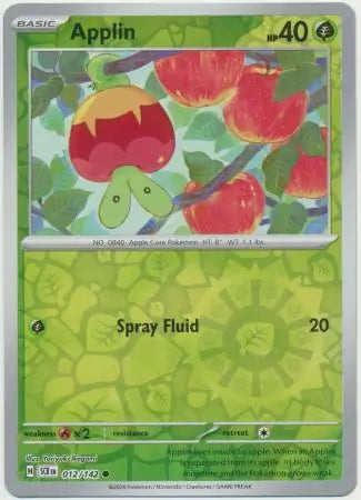 Stellar Crown Applin #12/142 reverse holo
